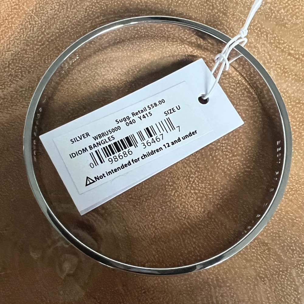 Kate Spade Silver Idiom Bangle w/ Tags